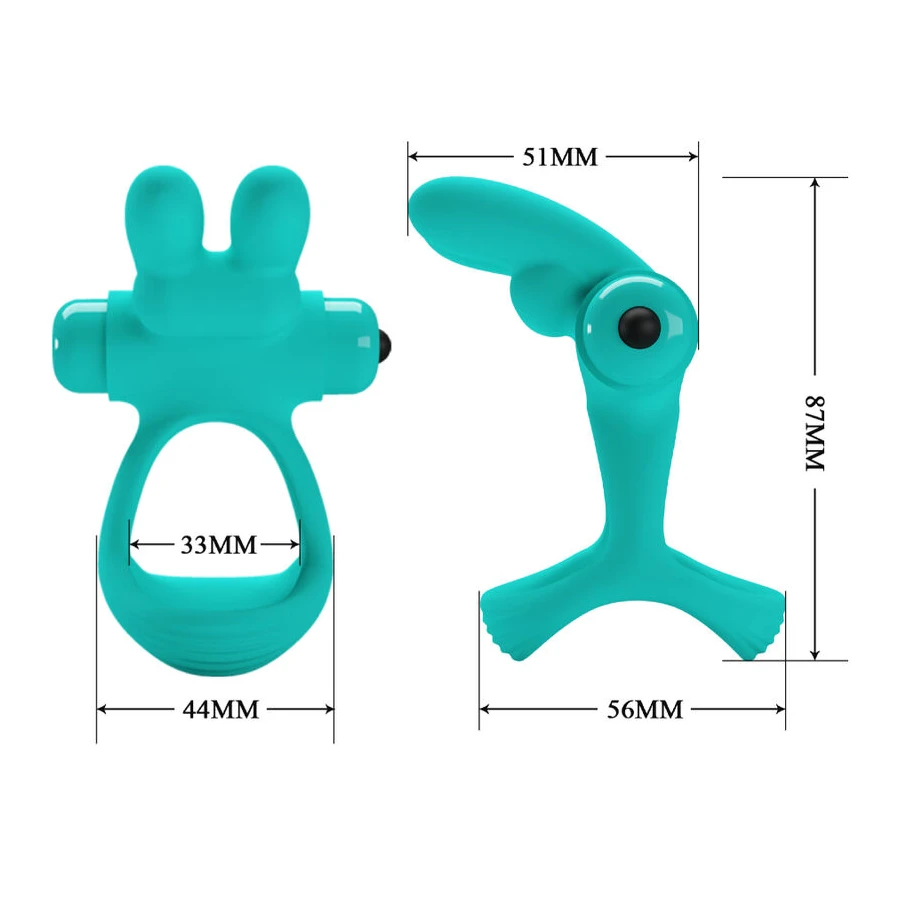 PRETTY LOVE - ANELLO VIBRATORE CONIGLIO VERDE DANTE